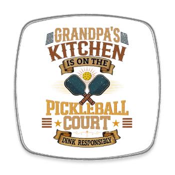Grand-père Pickleball Cadeau de grand-père pour la fête des grands-parents - Magnet carré - blanc - Devant