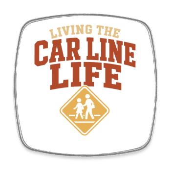 Cadeau de la ligne de pickup de l’école de mode de survie de la ligne de voitures - Magnet carré - blanc - Devant