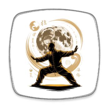Tai Chi Zen Meditation – Chi Qigong Training - Viereckiger Kühlschrankmagnet - Weiß - Vorne