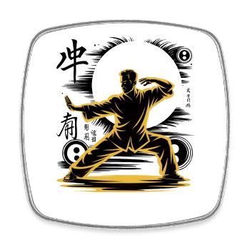 Tai Chi Zen Meditation – Chi Qigong Training - Viereckiger Kühlschrankmagnet - Weiß - Vorne