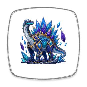 Eisblauer Kristalldrache - Square fridge magnet - white - Front