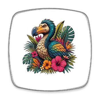 Magie tropicale colorée du perroquet - Magnet carré - blanc - Devant