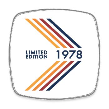 1978 Limited Edition Birthday Man Wife Vintage - Square fridge magnet - white - Front