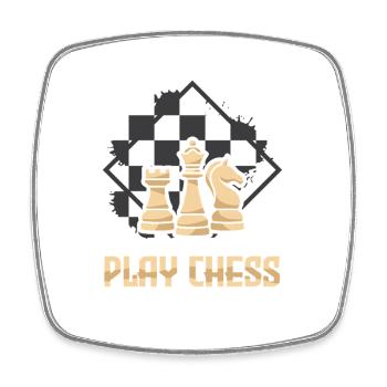 Chess Chess Player Chessboard - Square fridge magnet - white - Front