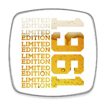 LIMITED EDITION 1961 BEER 65TH BIRTHDAY - Square fridge magnet - white - Front