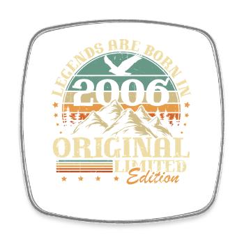 Cadeau d’anniversaire Legends 2006 Vintage 2006 - Magnet carré - blanc - Devant