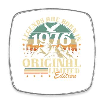 Cadeau d’anniversaire Legends 1976 Vintage 50 - Magnet carré - blanc - Devant