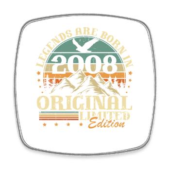 Cadeau d’anniversaire Legends 2008 Vintage 2008 - Magnet carré - blanc - Devant