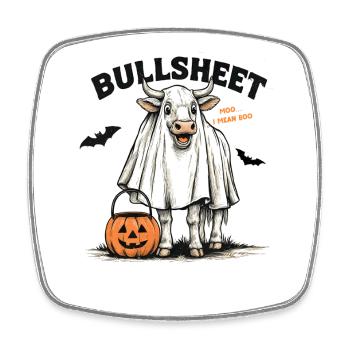Vache drôle Halloween T Gardien de Zoo Fermier Hall - Magnet carré - blanc - Devant