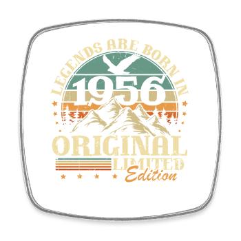 Legends 1956 Vintage 70th Birthday Gift - Square fridge magnet - white - Front