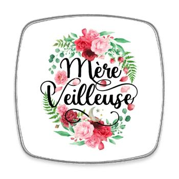 Mère Veilleuse Merveilleuse Fête Des Mères - Magnet carré - blanc - Devant