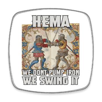 HEMA, Middle Ages & Knights' Tournaments HEMA Gift - Square fridge magnet - white - Front
