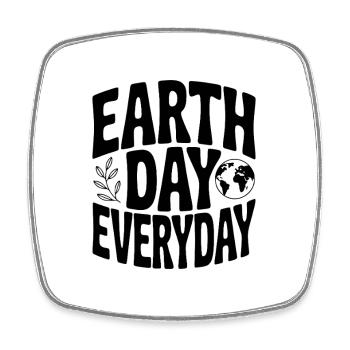 Earth Day Everyday - Square fridge magnet - white - Front