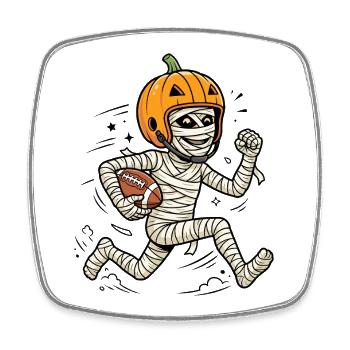 Halloween, America Football, Mummy - Square fridge magnet - white - Front