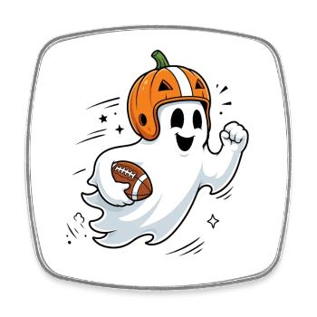 Halloween, America Football, Ghost - Square fridge magnet - white - Front