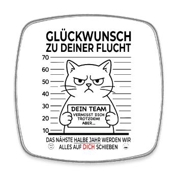 Lustiges Abschiedsgeschenk Kollegen - Viereckiger Kühlschrankmagnet - Weiß - Vorne