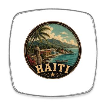 Haiti Holidays Citadelle la Ferrière Baroque Style - Square fridge magnet - white - Front