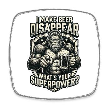 Je fais disparaître la bière Craft Beer - Magnet carré - blanc - Devant