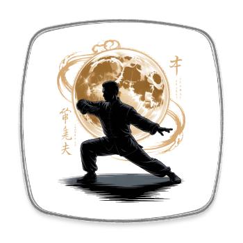 Tai Chi Zen Meditation – Chi Qigong Training - Viereckiger Kühlschrankmagnet - Weiß - Vorne