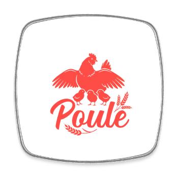 Maman Poule La Seule Et L Unique Cadeau Mère - Magnet carré - blanc - Devant
