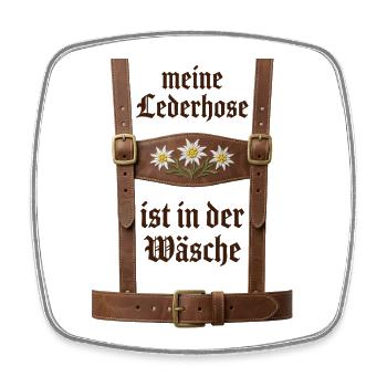 Meine Lederhose ist in der Wäsche Bayern Sprüche - Viereckiger Kühlschrankmagnet - Weiß - Vorne