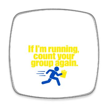 Funny Teacher Field Trip Count Your Group Again - Square fridge magnet - white - Front