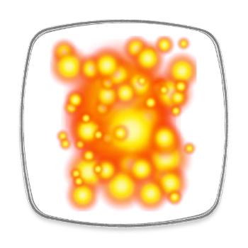Glowing Orbens - Square fridge magnet - white - Front