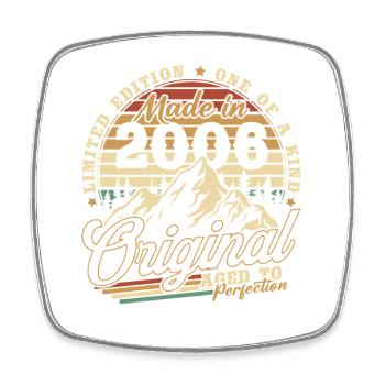 2006 Jahrgang Vintage Geburtstag Geschenk Retro - Square fridge magnet - white - Front