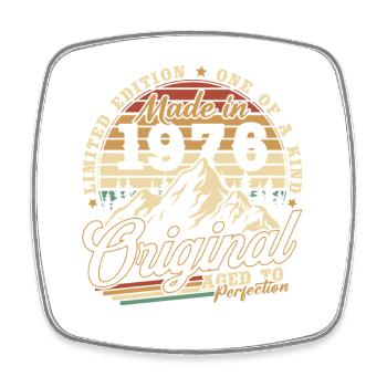 1976 Vintage Vintage Birthday Gift Retro - Square fridge magnet - white - Front