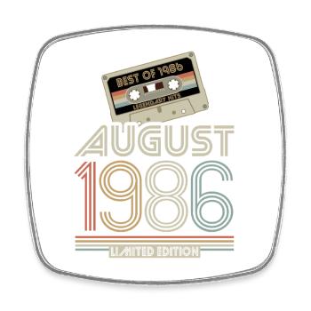 Kassette | Best of August 1986 | Limited Edition - Viereckiger Kühlschrankmagnet - Weiß - Vorne