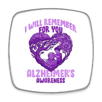I remember for you – Alzheimer's education - Square fridge magnet - white - Front