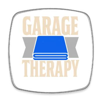 Detaileur de garage Detailing de voitures Detailer de voitures - Magnet carré - blanc - Devant