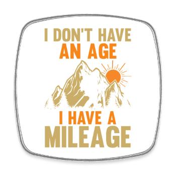 Hiking Mountain Trail Backpacking Outdoors Poaching - Square fridge magnet - white - Front