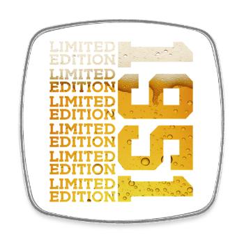 LIMITED EDITION 1951 BEER 75TH BIRTHDAY - Square fridge magnet - white - Front