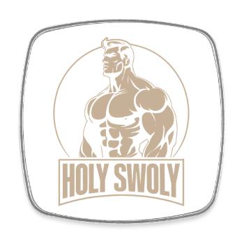 Motivation Fitness Bodybuilder Cadeau Holy Swoly Gym - Magnet carré - blanc - Devant