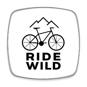 Mountain bike game drive - Square fridge magnet - white - Front
