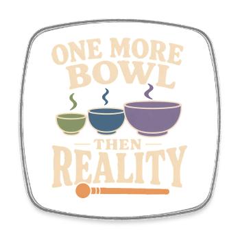 Klangbad Klangheilung Singing Bowl Gift - Square fridge magnet - white - Front