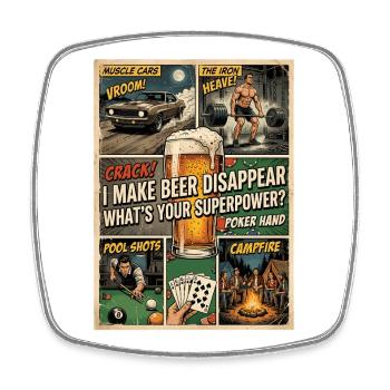 Je fais disparaître la bière Craft Beer - Magnet carré - blanc - Devant