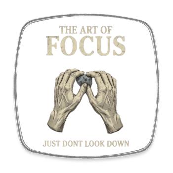 Boulderer Bouldering Art Of Focus - Square fridge magnet - white - Front