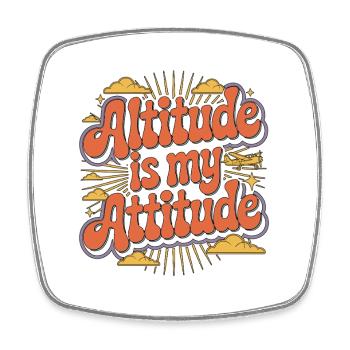 Private Pilot Altitude Is My Flight Instructor - Square fridge magnet - white - Front