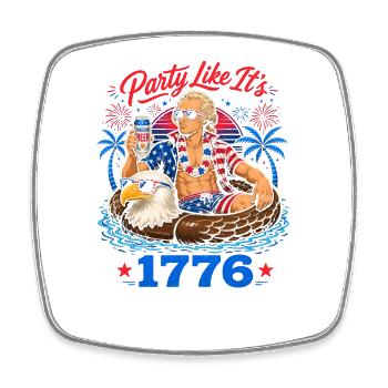 Celebrate like in 1776! Alexander Hamilton, 4th Ju - Square fridge magnet - white - Front