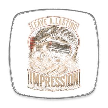 Rolling Coal Leave A Lasting Impression - Square fridge magnet - white - Front