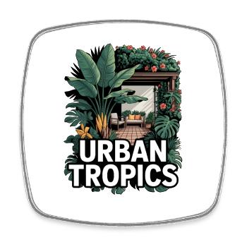 Urban Tropics Tropical Garden - Square fridge magnet - white - Front