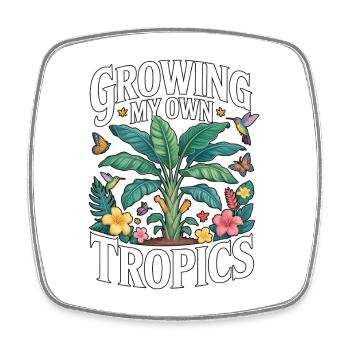 Cultiver mon propre jardin tropical des tropiques - Magnet carré - blanc - Devant