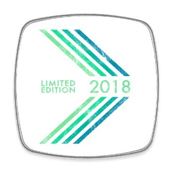 Édition limitée 2018 anniversaires garçons et filles - Magnet carré - blanc - Devant