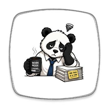 WORK_MODE_LOADING - Square fridge magnet - white - Front