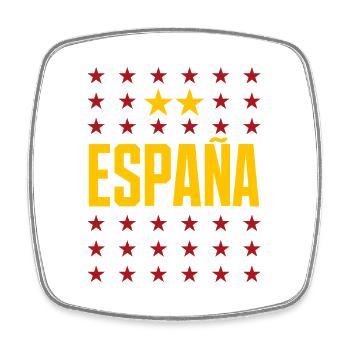 España 2 Sterne Spanien Insider Fan Statement - Viereckiger Kühlschrankmagnet - Weiß - Vorne