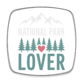 Hiking - Outdoor Adventure - National Park Lover - Square fridge magnet - white - Front