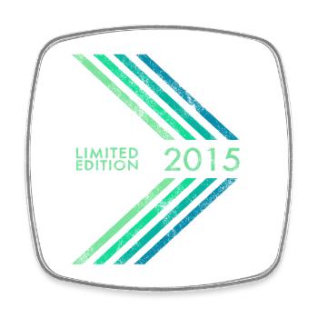 Édition limitée 2015 anniversaires garçons et filles - Magnet carré - blanc - Devant