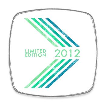 Édition limitée 2012 anniversaires garçons et filles - Magnet carré - blanc - Devant